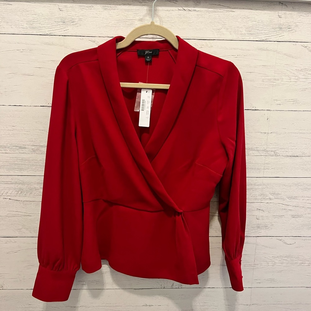 Faux wrap blouse